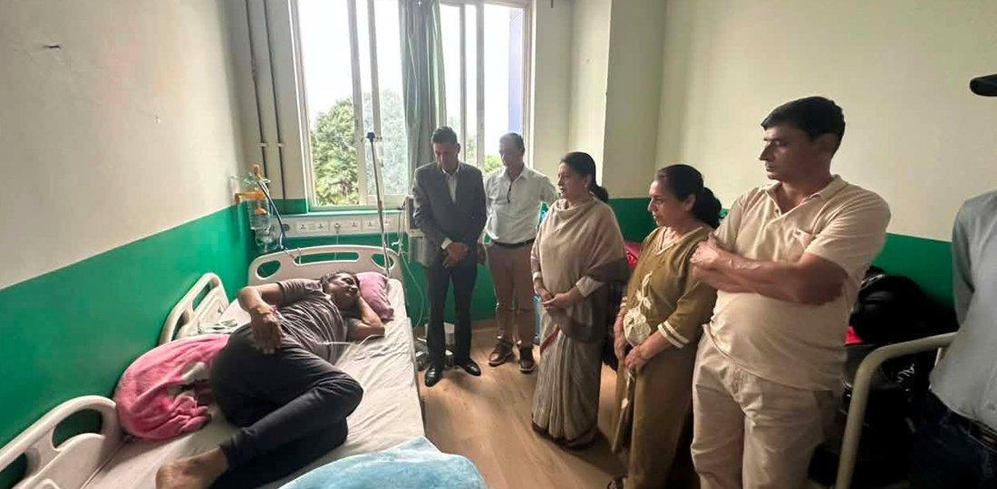 जगन्नाथ थपलियाको स्वास्थ्यअवस्थाबारे पूर्वराष्ट्रपतिले लिइन् जानकारी