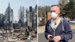 ‘Wiped out’ - BBC reports from Washington neighbourhood devastated by fires