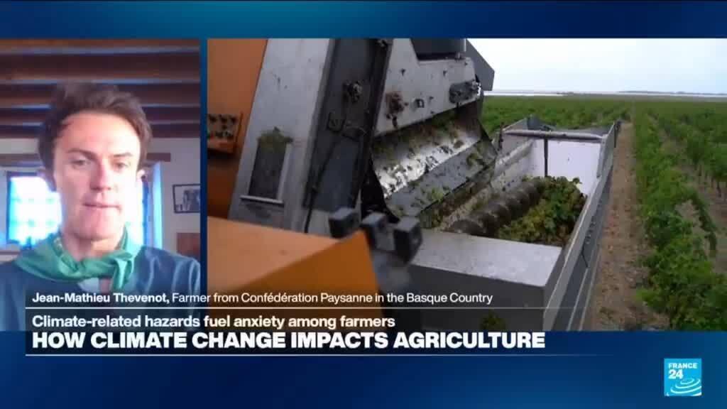 French farmers 'heavily impacted' by climate crisis, both psychologically and economically.
